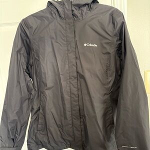 Columbia Black Mesh-Lined rain jacket